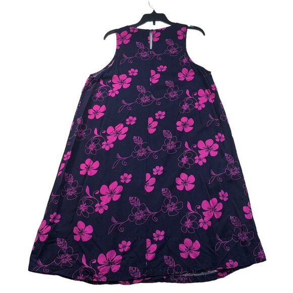 28 Palms Dress Womens Size Medium Blue Purple Floral Pattern Sleeveless - Picture 2 of 7